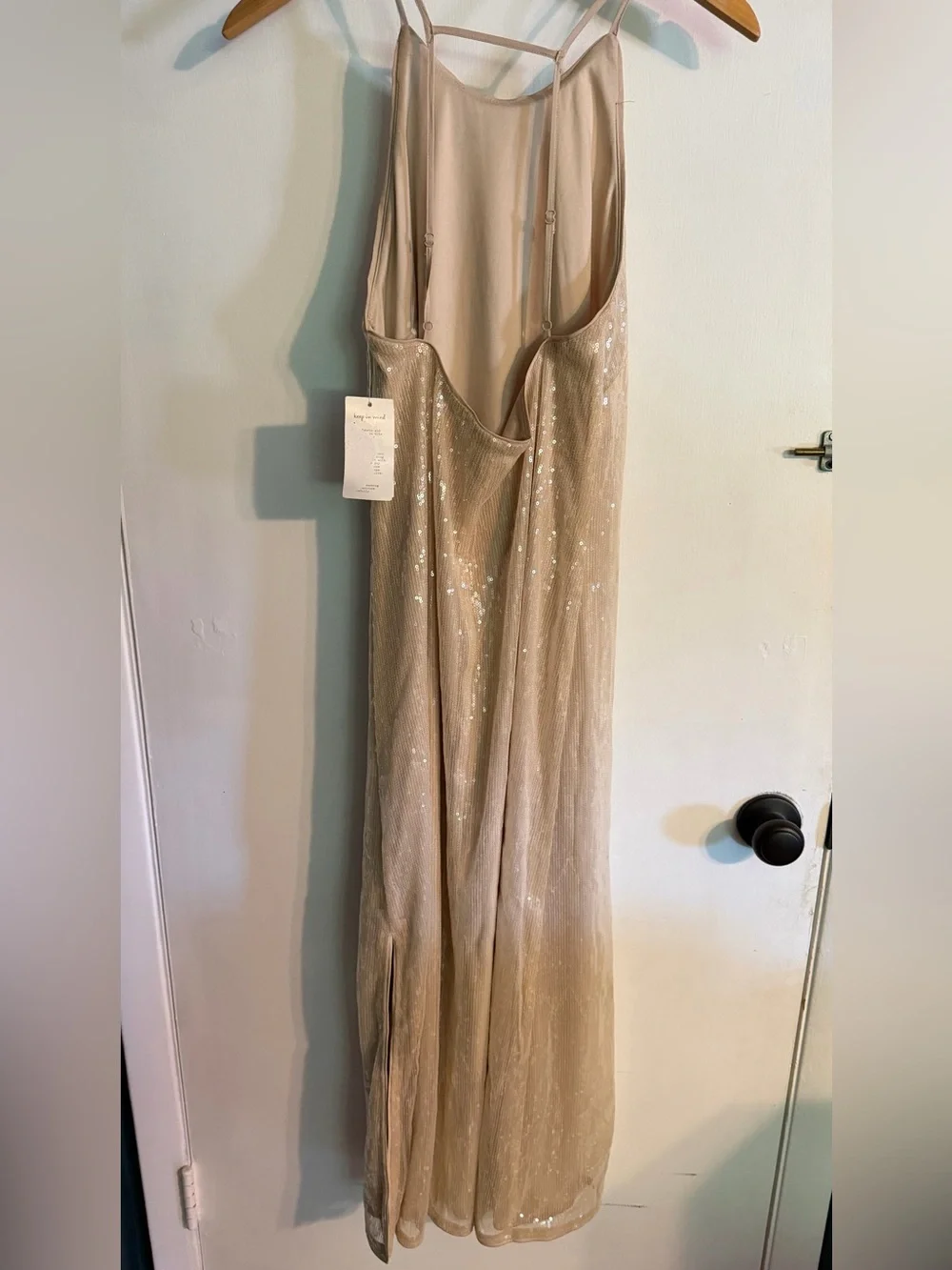 Sequin Dress in Light Beige, A New Day, Size Small, Formal